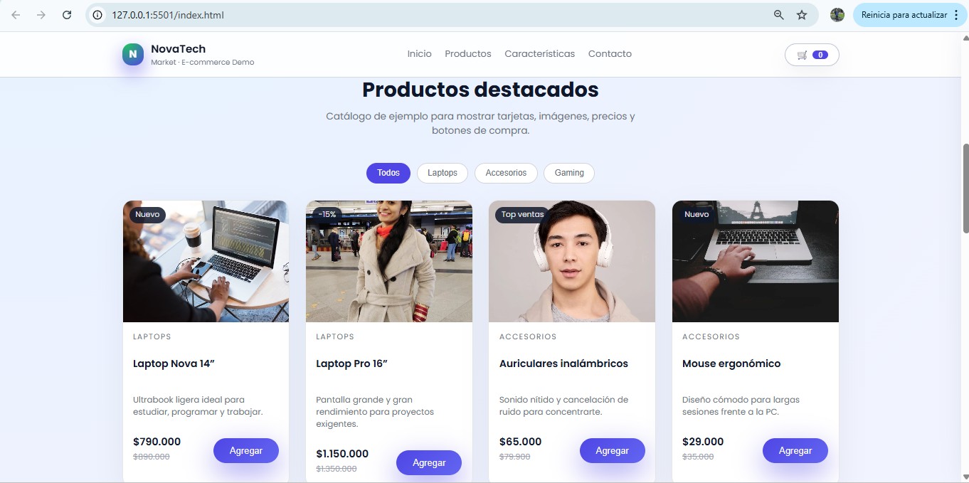 Ejemplo de tienda online profesional